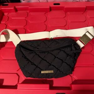 Frye and Co Black Quilted Crossbody Bag